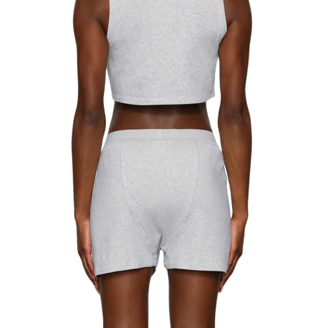 Skims NWT Women's XS Light Heather Grey Boyfriend Loose Boxer Shorts