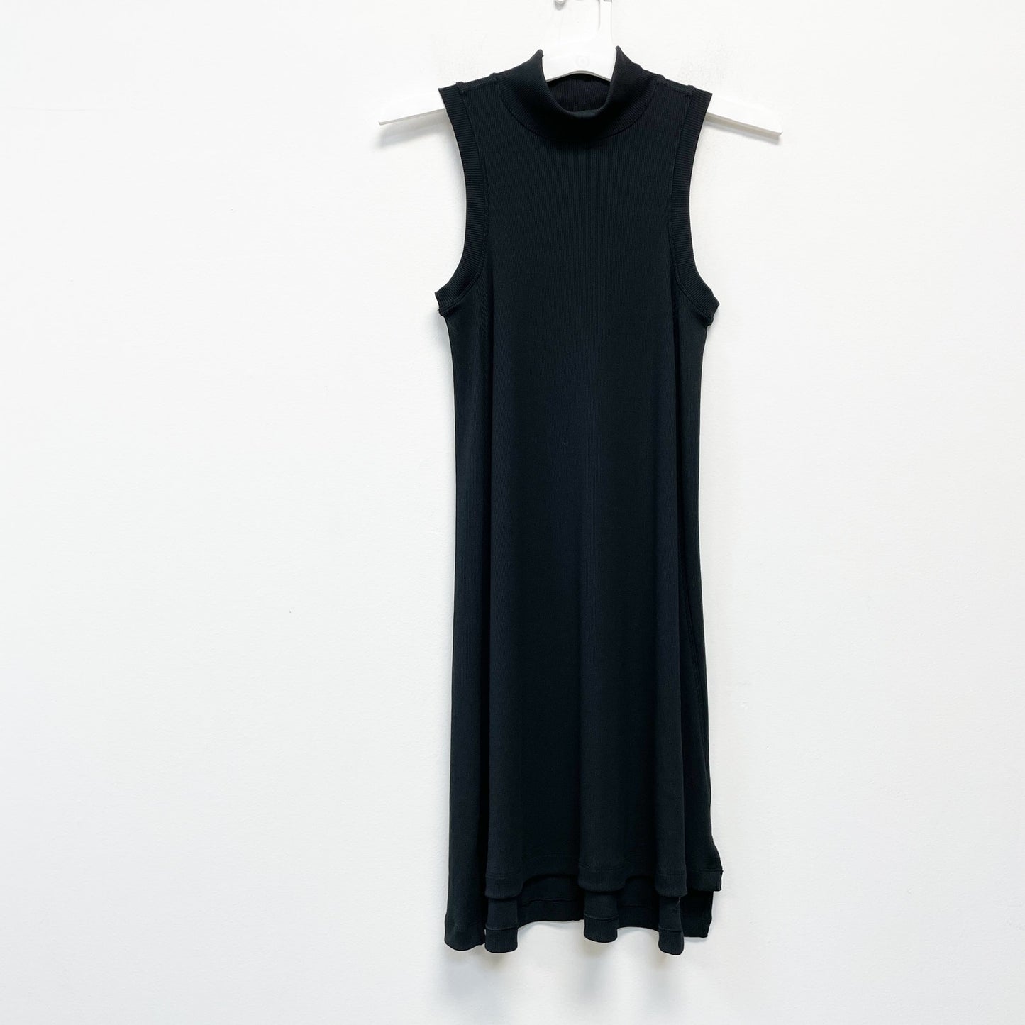 Lululemon Women's 2 Black Gone for the Week Soft Ribbed Stretch Casual Dress