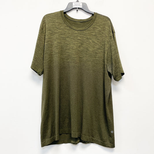 Lululemon Mens Green Perforated Breathable Athletic T-Shirt XXL Lightweight