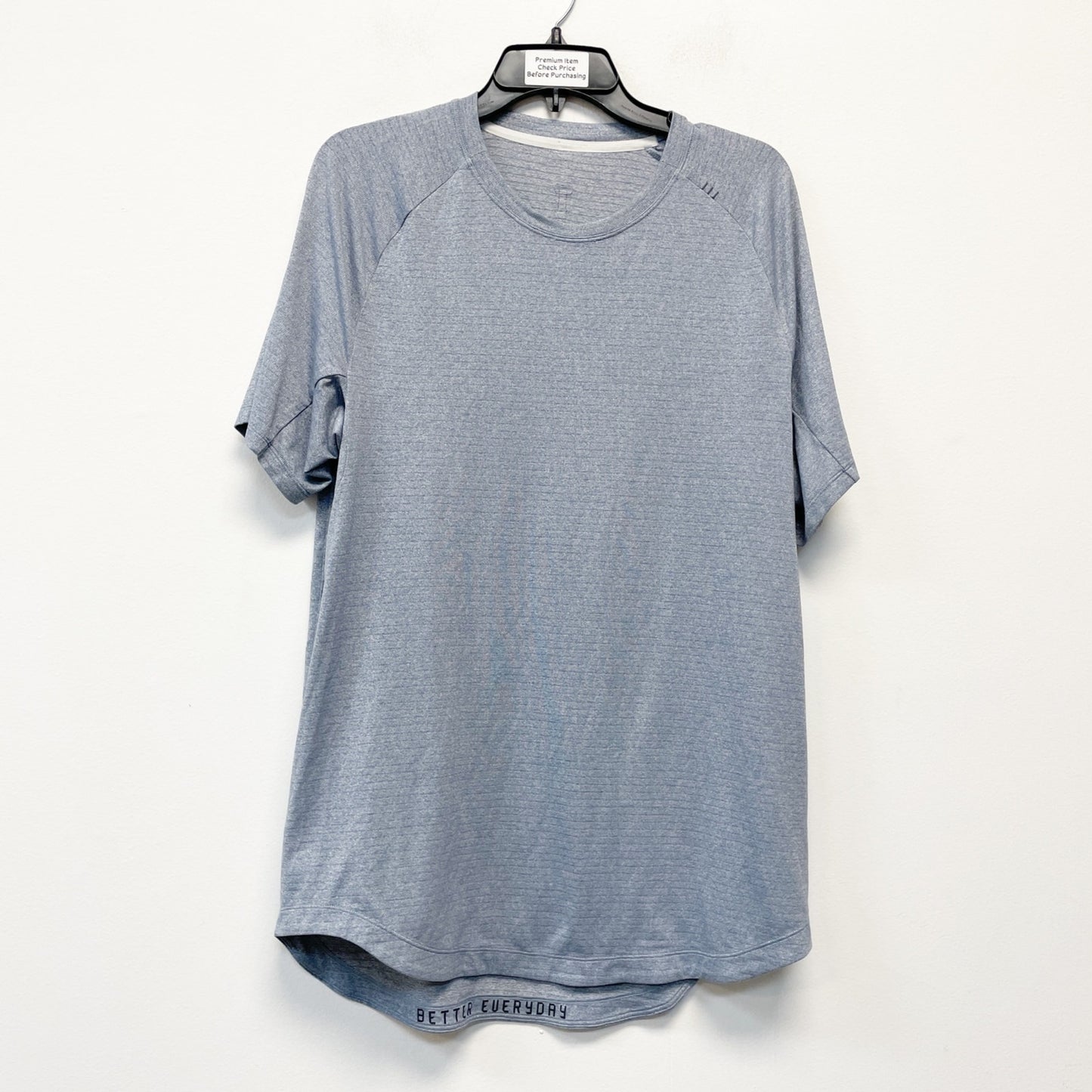 Lululemon Men's Heathered Blue Short Sleeve Crew Neck T-Shirt Size XL