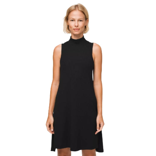 Lululemon Women's 2 Black Gone for the Week Soft Ribbed Stretch Casual Dress